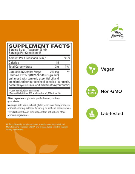 Jarabe CuraMed Terry Naturally 236.6 ml - Suplemento Salud Cerebral e Inmunidad