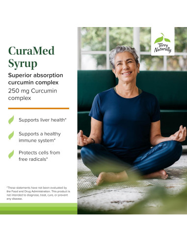 Jarabe CuraMed Terry Naturally 236.6 ml - Suplemento Salud Cerebral e Inmunidad