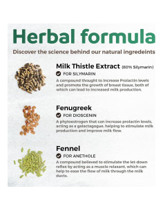 Suplemento de Lactancia Orgánico USDA Pure Mom - 60 Cápsulas Veganas 2