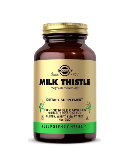 Solgar Cardo Mariano 100 Cápsulas Vegetales Sin Gluten Vegano