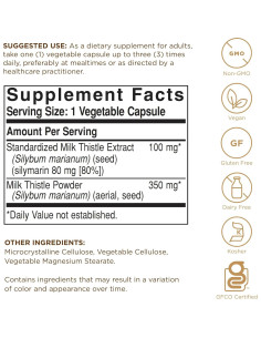 Solgar Cardo Mariano 100 Cápsulas Vegetales Sin Gluten Vegano 2