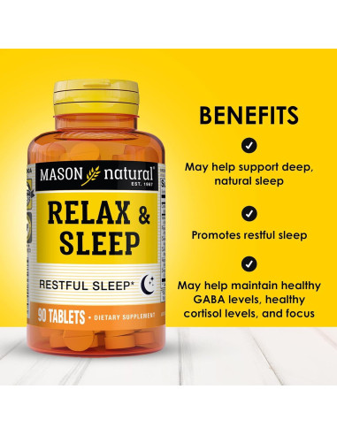 Suplemento Herbal Mason Natural Relax & Sleep 90 Tabletas