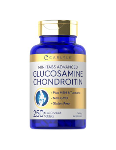 Carlyle Glucosamina Condroitina MSM 250 Mini Tabletas Sin Gluten