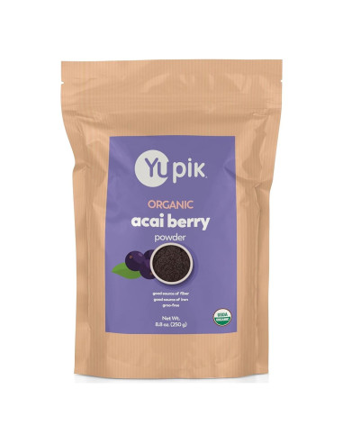 Polvo de Baya de Acai Orgánico Yupik 250g Vegano Sin Gluten