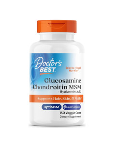 Glucosamina Condroitina MSM + Ácido Hialurónico Doctor's Best 150 Cápsulas