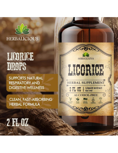 Extracto de Raíz de Regaliz Orgánico Herbalicious 59.15 ml