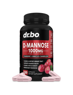 Cápsulas de D-Mannosa 500mg Dr. Bo - Suplemento Urinario 120 Unidades