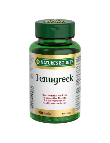Fenogreco Nature's Bounty 100 Cápsulas 113g Suplemento Herbal
