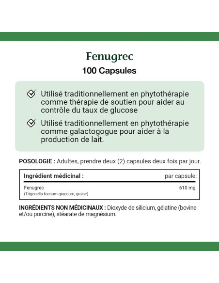 Fenogreco Nature's Bounty 100 Cápsulas 113g Suplemento Herbal