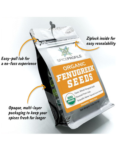 Semillas de Fenogreco Orgánicas 113.4g - Spice Profile LLC