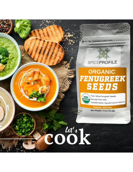 Semillas de Fenogreco Orgánicas 113.4g - Spice Profile LLC