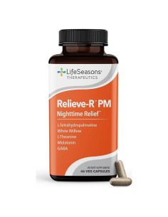 LifeSeasons Relieve-R PM - Suplemento Natural para Sueño - 46 Cápsulas