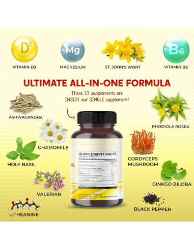 Suplemento de Hierba de San Juan PeakPury 150 Cápsulas Veganas