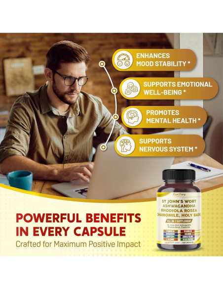 Suplemento de Hierba de San Juan PeakPury 150 Cápsulas Veganas