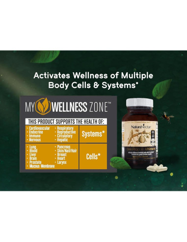 Cápsulas de Propóleos de Abeja NaturaNectar 60 pcs - Sin Gluten