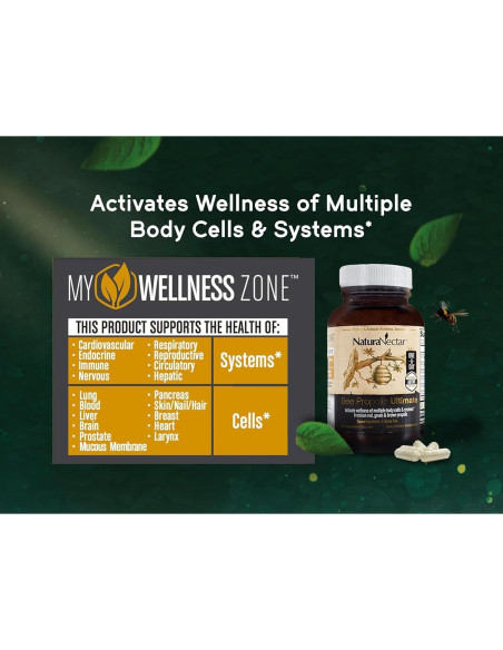 Cápsulas de Propóleos de Abeja NaturaNectar 60 pcs - Sin Gluten