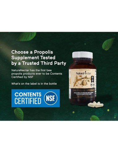 Cápsulas de Propóleos de Abeja NaturaNectar 60 pcs - Sin Gluten