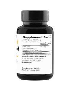 Extracto de Semilla de Uva 1000 mg - 90 Cápsulas Vegetarianas 2