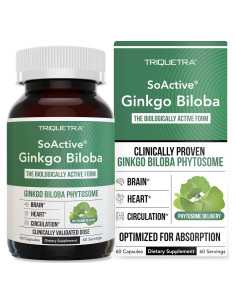 Suplemento Ginkgo Biloba SoActive 180 mg - 60 Cápsulas