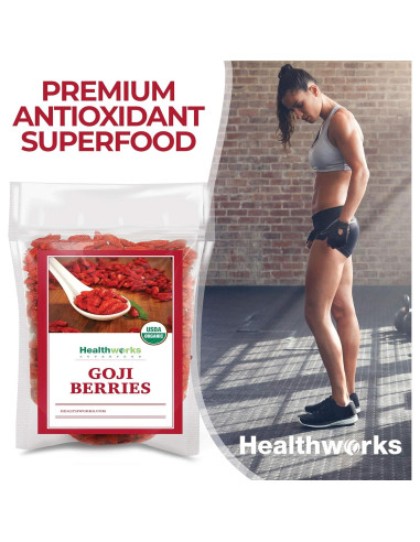 Berries de Goji Secas Orgánicas Healthworks 453.6g Veganas