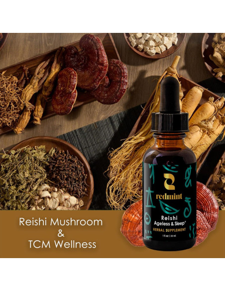 Tintura Herbal Reishi Redmint 29.57 ml - Suplemento Natural