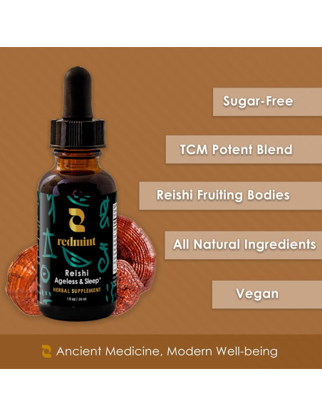 Tintura Herbal Reishi Redmint 29.57 ml - Suplemento Natural