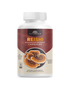 Suplemento de Hongo Reishi Naturealm - 90 Cápsulas Veganas