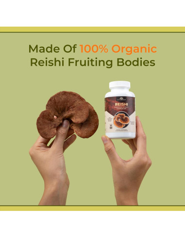 Suplemento de Hongo Reishi Naturealm - 90 Cápsulas Veganas