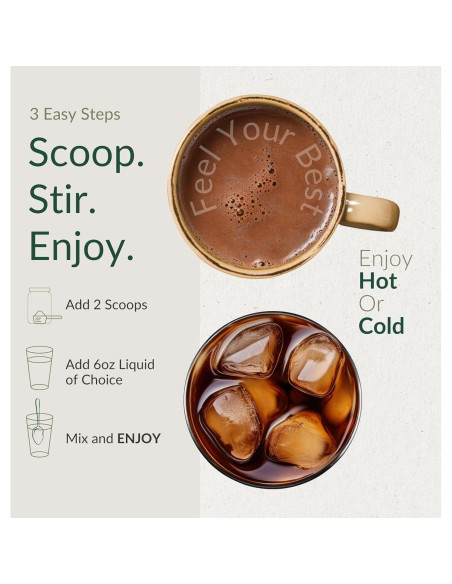 Bebida de Chocolate BIOptimizers con Hongos Adaptogénicos 15 Porciones