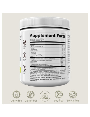 Bebida de Chocolate BIOptimizers con Hongos Adaptogénicos 15 Porciones