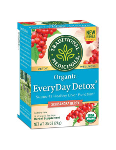 Té de Hierbas Orgánico EveryDay Detox Traditional Medicinals 16 Bolsas