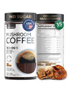 Café de Hongo Orgánico Wellneum 210g - Adaptógeno 10 en 1