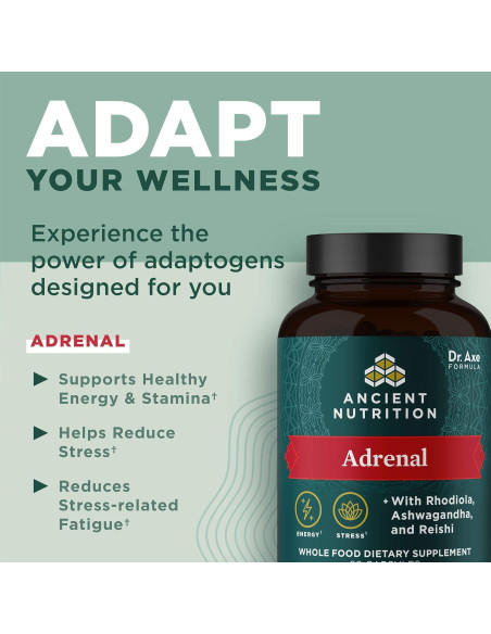 Cápsulas Adrenales Nutrición Antigua 1300mg, 60 Unidades