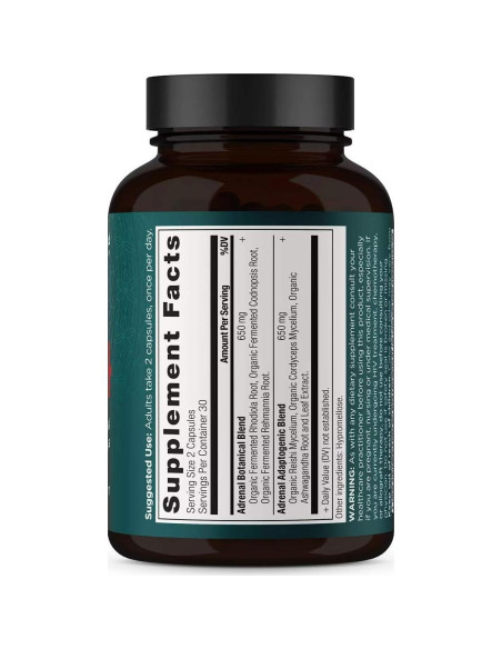 Cápsulas Adrenales Nutrición Antigua 1300mg, 60 Unidades