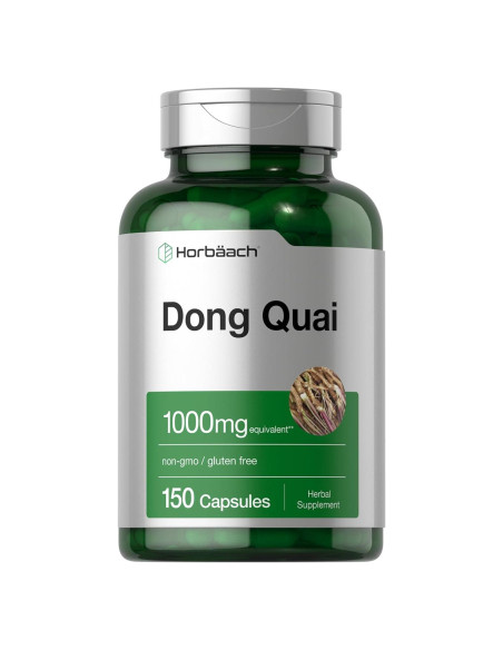 Cápsulas de Dong Quai Horbach 1000mg 150 Conteo Suplemento