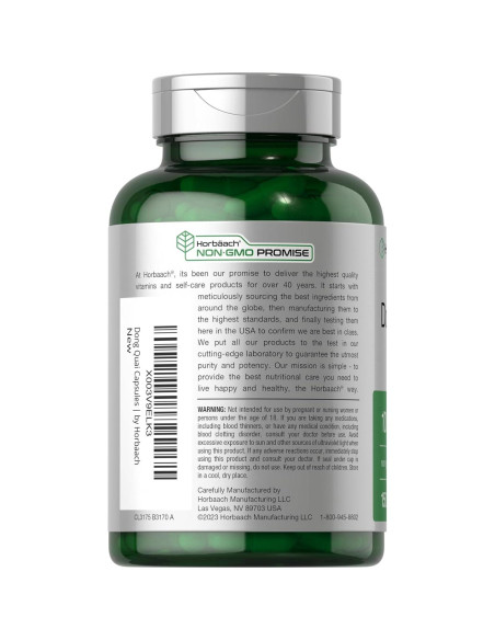 Cápsulas de Dong Quai Horbach 1000mg 150 Conteo Suplemento