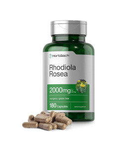 Cápsulas de Rhodiola Rosea Horbaach 2000mg - 180 Unidades - Sin OGM