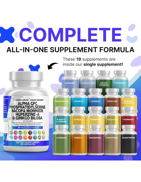 Suplemento Alpha GPC Clean Nutraceuticals 300mg 60 Cápsulas Suplemento Alpha GPC Clean Nutraceuticals 300mg 60 Cápsulas