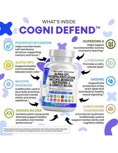 Suplemento Alpha GPC Clean Nutraceuticals 300mg 60 Cápsulas