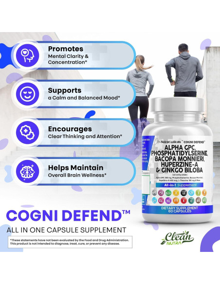 Suplemento Alpha GPC Clean Nutraceuticals 300mg 60 Cápsulas Suplemento Alpha GPC Clean Nutraceuticals 300mg 60 Cápsulas