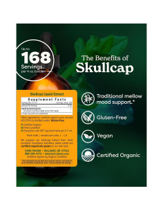 Extracto Líquido de Skullcap Orgánico Herb Pharm 118 ml 2