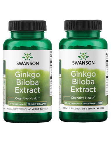 Extracto de Ginkgo Biloba Swanson 120 mg 100 cápsulas vegetales