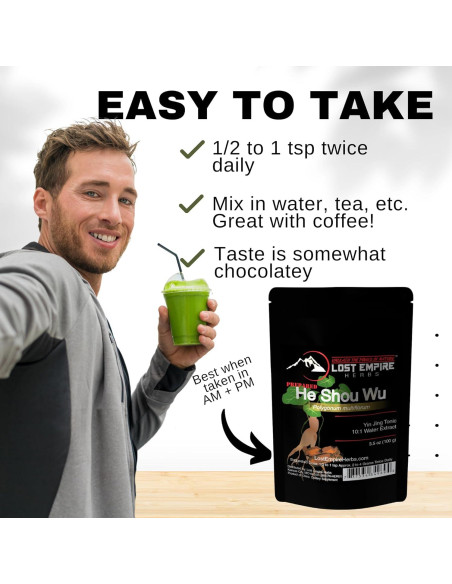 He Shou Wu 10:1 Extracto en Polvo 100g - Lost Empire Herbs