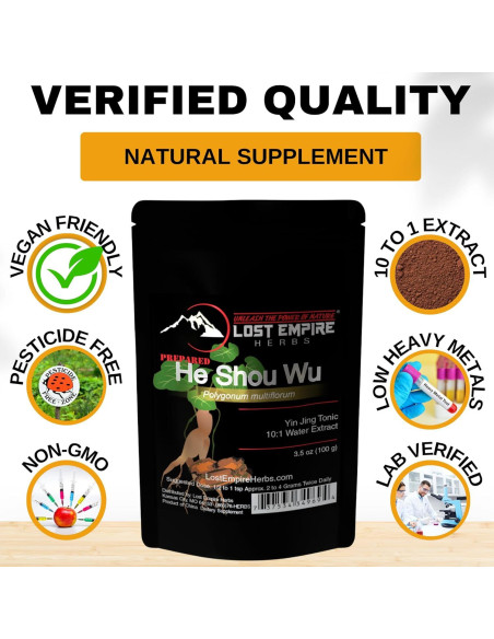 He Shou Wu 10:1 Extracto en Polvo 100g - Lost Empire Herbs