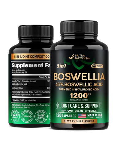 Boswellia 1200mg Nutra Harmony - Suplemento Articular 120 Cápsulas