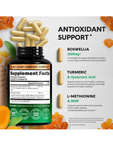 Boswellia 1200mg Nutra Harmony - Suplemento Articular 120 Cápsulas