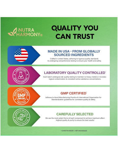 Boswellia 1200mg Nutra Harmony - Suplemento Articular 120 Cápsulas