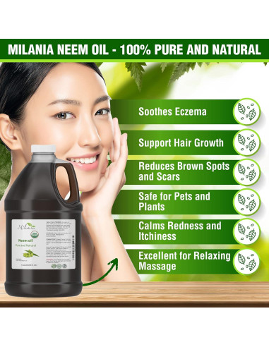 Aceite de Neem Orgánico Milania 3.65 kg Prensado en Frío Puro