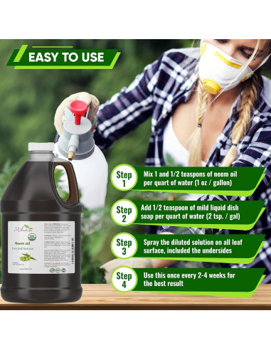 Aceite de Neem Orgánico Milania 3.65 kg Prensado en Frío Puro