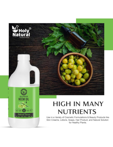 Aceite de Neem Puro 1000 ml HOLY NATURAL - Hidratante y Anticaspa